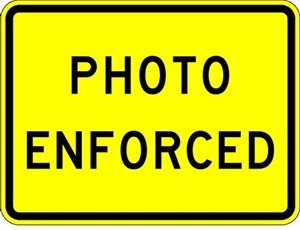 W16-10 36"x24" Photo Enforced (plaque)