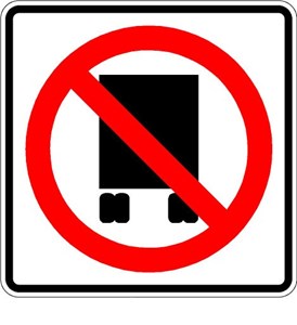 R14-5 36"X36" National Network (Trucks) Prohibited