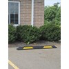 4.5"Hx6"Wx6'L Black/Yellow Rubber Parking Block
