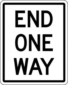 R6-7 18"x24"  End One Way