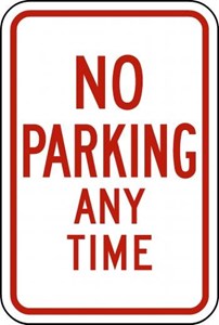      R7-1 12"x18"No Parking Any Time