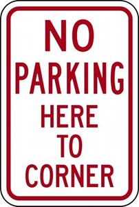    R7-11 12"x18" No Parking Here To Corner