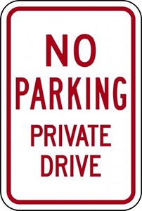 R7-220 12"x18" No Parking Private Drive