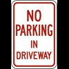 R7-224 12"x18"  No Parking In Driveway