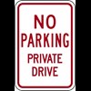 R7-224 12"x18"  No Parking In Driveway