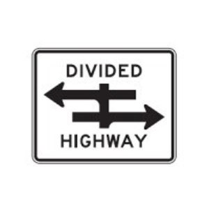 R6-3 30"x24" Divided Highway Crossing