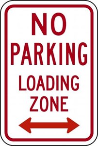     R7-6 12"x18" No Parking Loading Zone