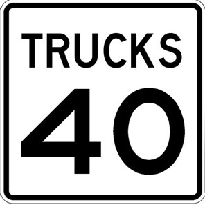 R2-2 24"X24" Truck Speed Limit