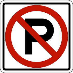  R8-3a 12"x12" No Parking Symbol