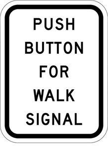    R10-4 12"X18" Push Button For Walk Signal