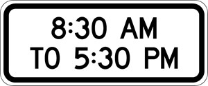 S4-1 24"x10"  School Zone Time Plaque 