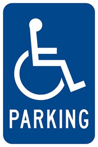 RB-1a 12"x18" Handicapped Parking with symbol