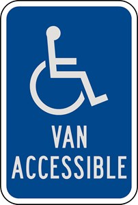RB-2 12"x18"Handicapped Symbol- Van Accessible
