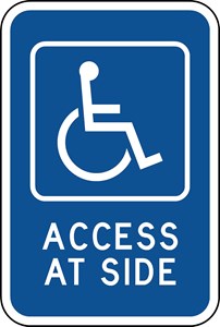 RB-6a 12"X18" Handicap (symbol) Access at Side