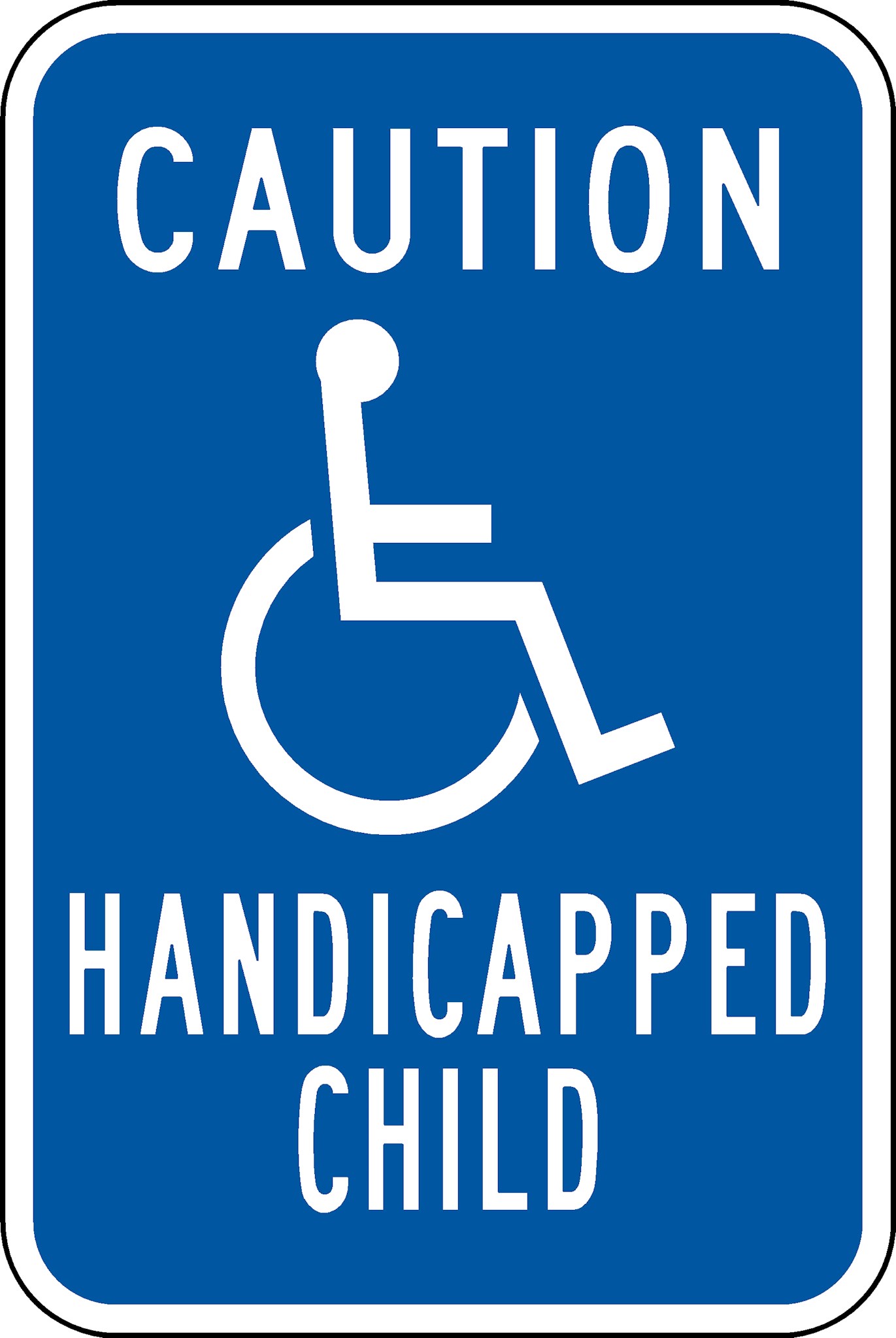 3M Reflective Disabled Parking Sign w/ HANDICAP Symbol Municipal Grade 12 x 18 