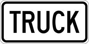  M4-4 30"x15" Truck Route Auxiliary