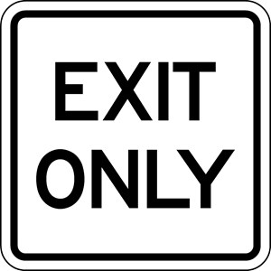IN-16 12"x12" Exit Only