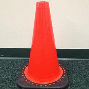 18" 5LB Orange PVC Traffic Cone