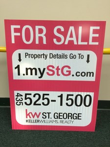 24"x30" Real Estate Sign - eg. Keller Williams 