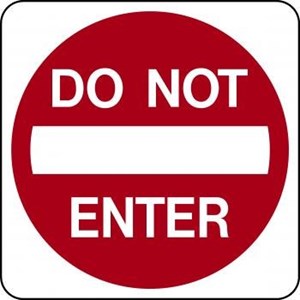R5-1 18"x18" Do Not Enter