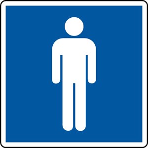 IN-22 12"x12" Men Restroom Symbol