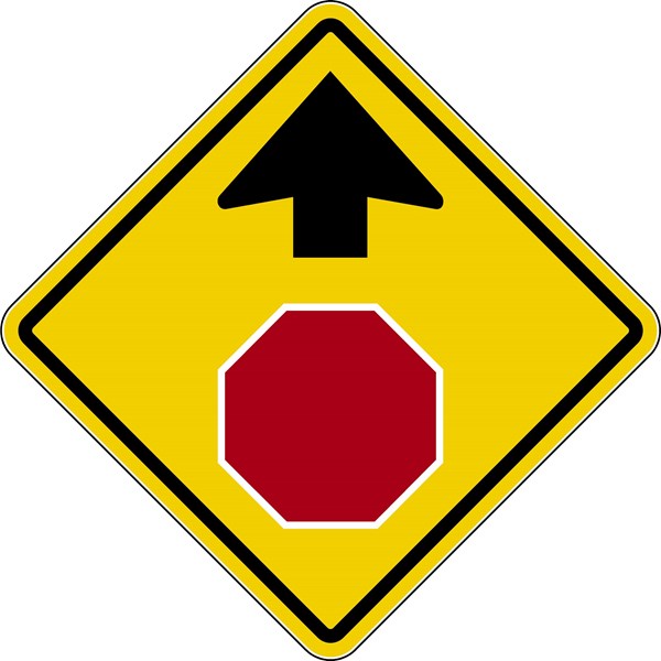 Traffic Signs & Safety W31 36"X36" Stop Ahead (symbol)