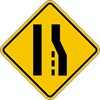 W4-2 24"x24" Lane Ends (symbol)