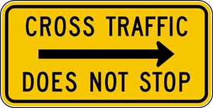 W4-4p 30"x15" Cross Traffic Does Not Stop