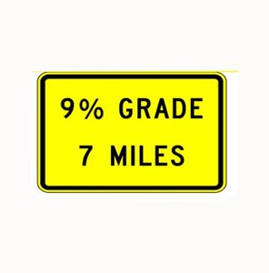 W7-3b 24"x18" % Grade (distance) Miles 