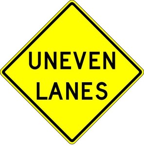 W8-11 36"x36" Uneven Lanes