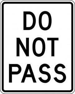  R4-1 18"x24" Do Not Pass