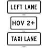  R3-5b-g 30"X12"  Lane Plaques