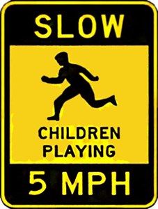   W15-6a 24"x24" Watch for Children Night Speed  