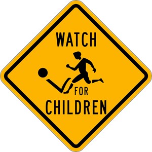 W40-1 24"x24" Watch for Children Symbol