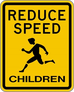  W15-13 18"X24" Reduce Speed Children 