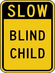   W15-7b 18"X24" Blind Child 