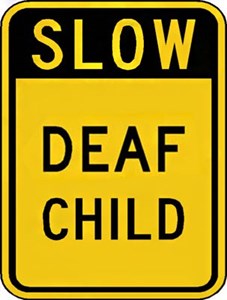   W15-8b 18"x24" Deaf Child 