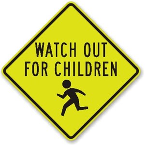  W15-15 24"X24" Watch for Children 