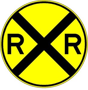  W10-1 24"x24"  Railroad Crossing Advance 