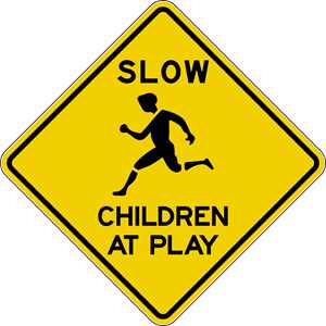 W42-2 24"x24" Children at play 