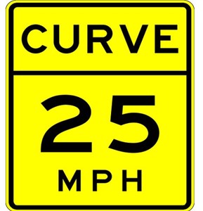 W13-5 24"X30" Advisory Speed (Curve) 