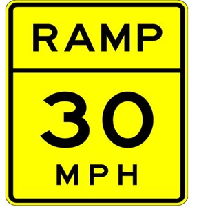 W13-3 36"X48" Advisory Speed (Ramp)
