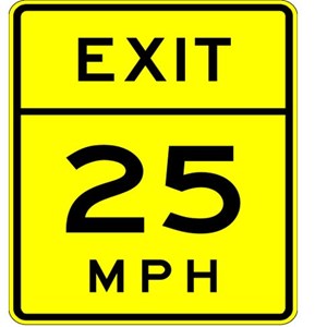 W13-2 24"X30" Advisory Speed (Exit) 