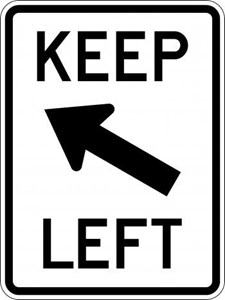 R4-8b 18"x24" Keep Left